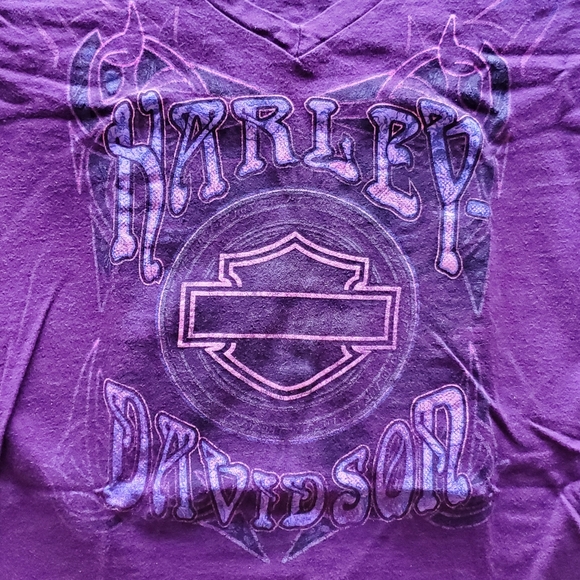 Harley Davidson Cyber V-neck Tee - Picture 3 of 5